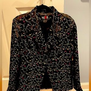SPECIAL!!! Beautiful Black Jacket with sparkly floral details by REDD Never Worn